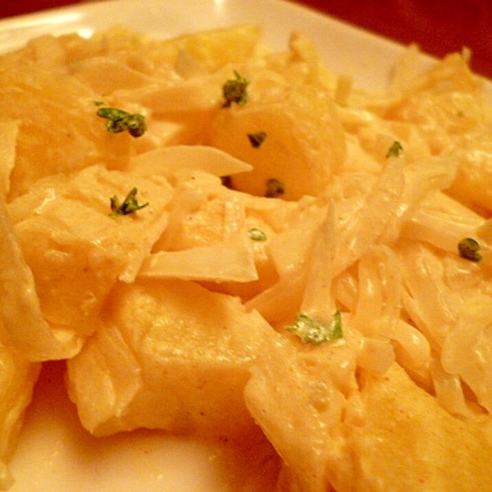 レンジで時短☆カレー風味のホットポテトサラダ